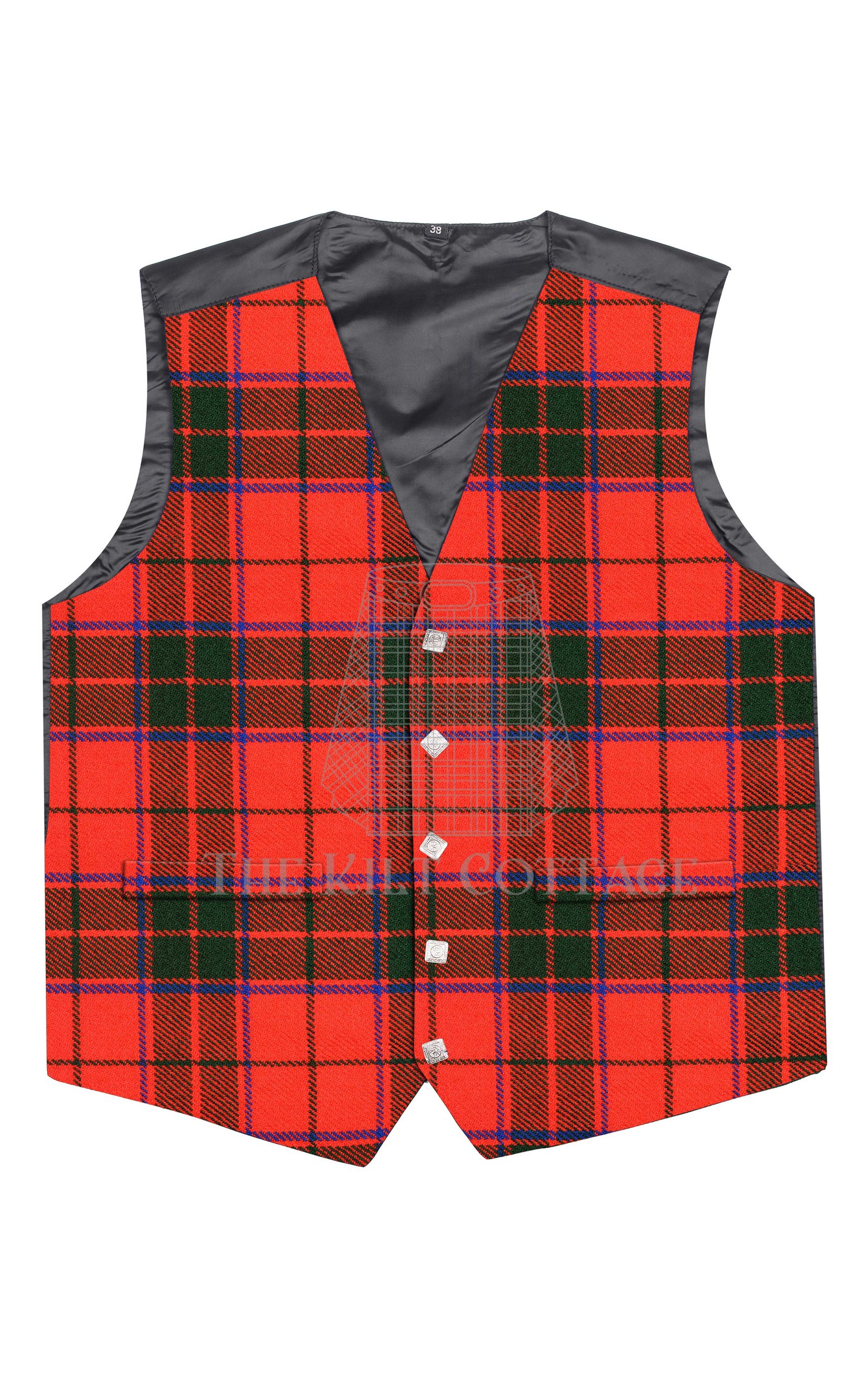 Scottish Rose Tartan 5 Buttons Argyll Waistcoat Scottish Rose Tartan 5 Buttons Argyll Waistcoat