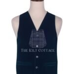 Sea Green Velvet 5 Buttons Argyll Waistcoat