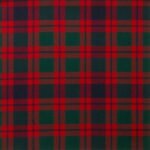 Skene Modern Tartan Fabric showcases deep greens and blues with bold red accents, reflecting a vibrant and modern Scottish heritage.
