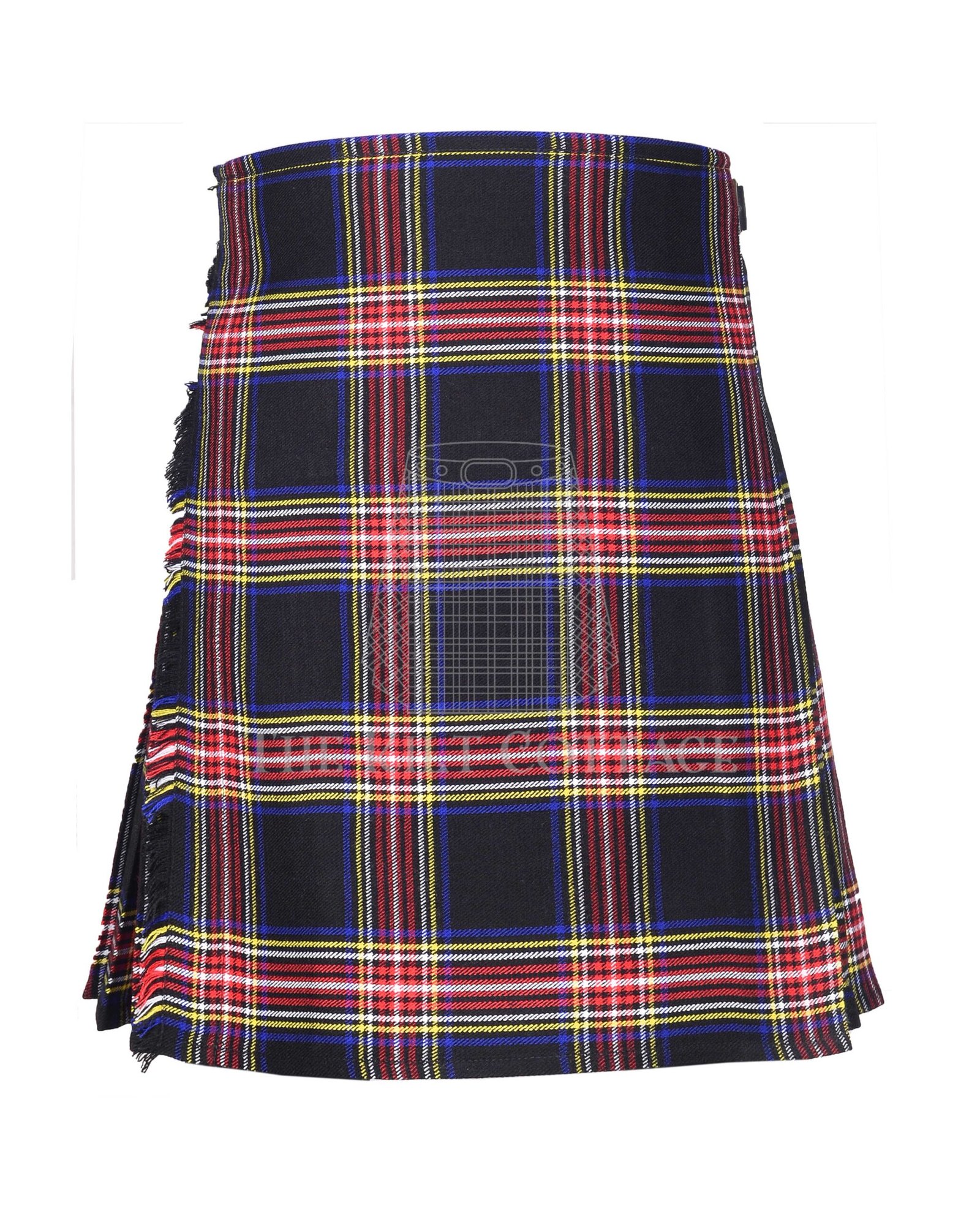 Stewart Black Tartan 8 Yard Kilt