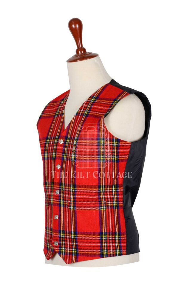 Stewart Royal Tartan 5 Buttons Argyll Waistcoat