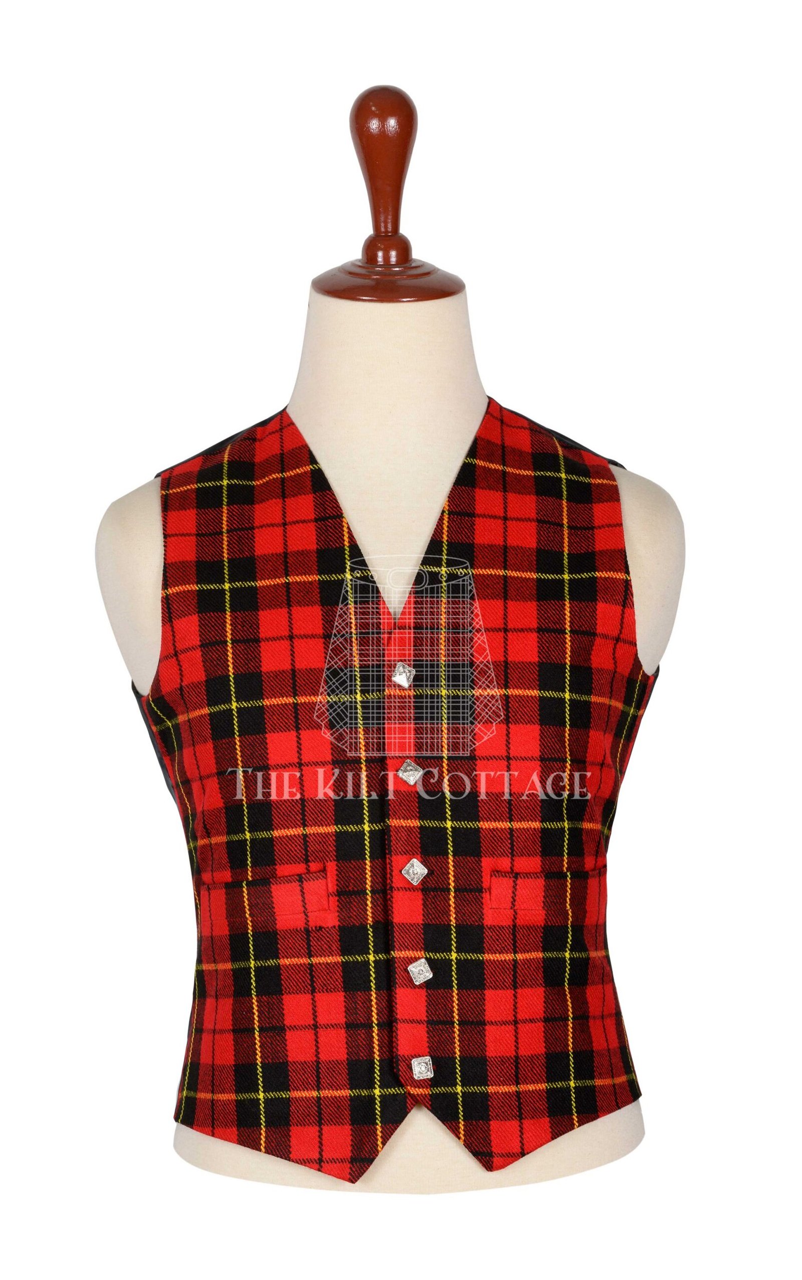 Wallace Tartan 5 Buttons Argyll Waistcoat