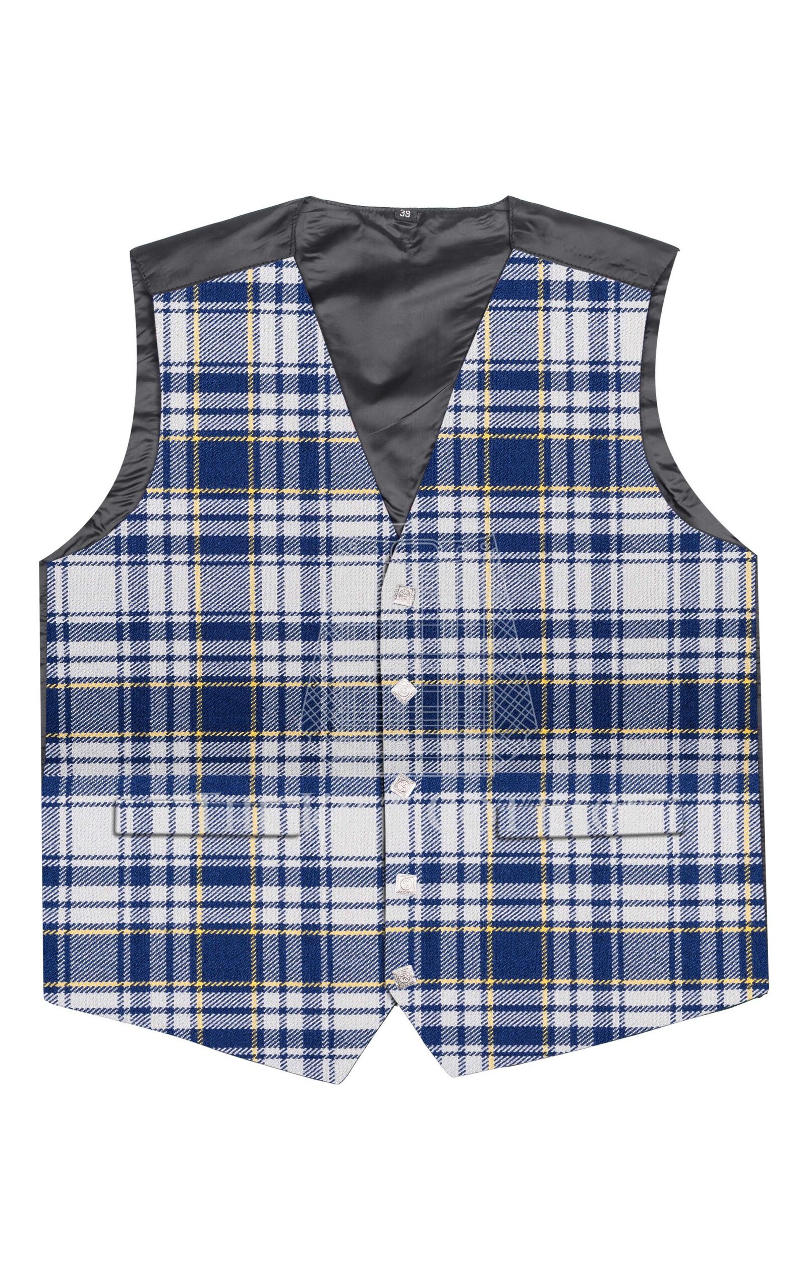 Yorkshire National Tartan 5 Buttons Argyll Waistcoat
