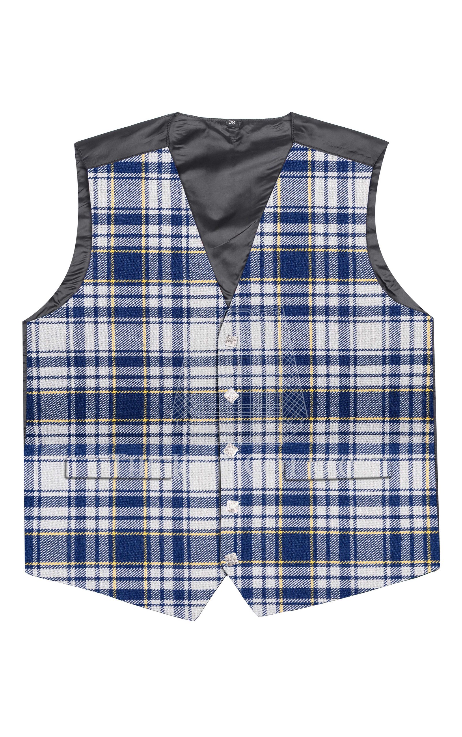 Yorkshire National Tartan 5 Buttons Argyll Waistcoat Yorkshire National Tartan 5 Buttons Argyll Waistcoat