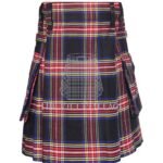 Black Stewart Tartan Utility Kilt