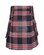 Black Stewart Tartan Utility Kilt