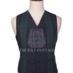 Black Watch Tartan 5 Buttons Argyll Waistcoat