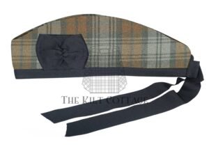 Black Watch Weathered Tartan Glengarry Cap