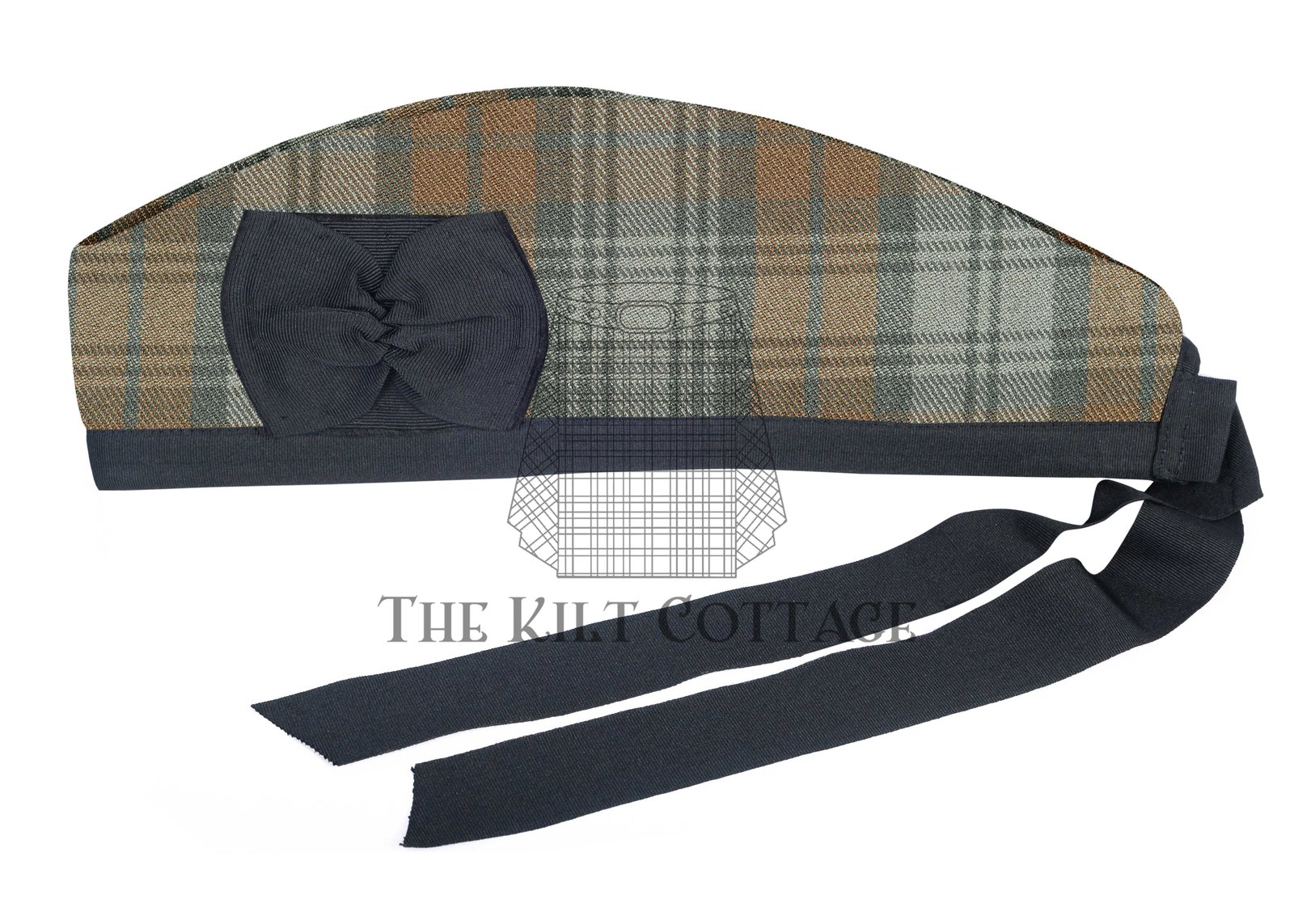 Black Watch Weathered Tartan Glengarry Cap Black Watch Weathered Tartan Glengarry Cap