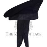Black Wool Plain Balmoral Cap