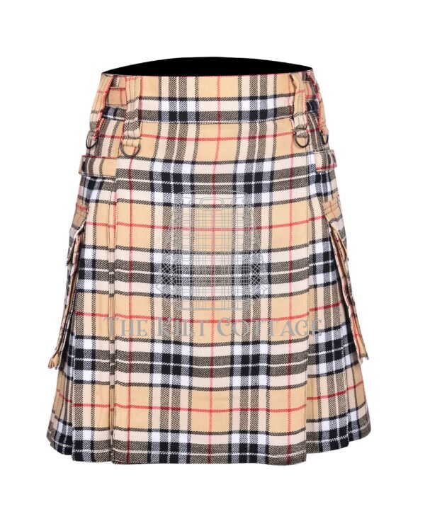 Camel of Thomson Tartan Utility Kilt