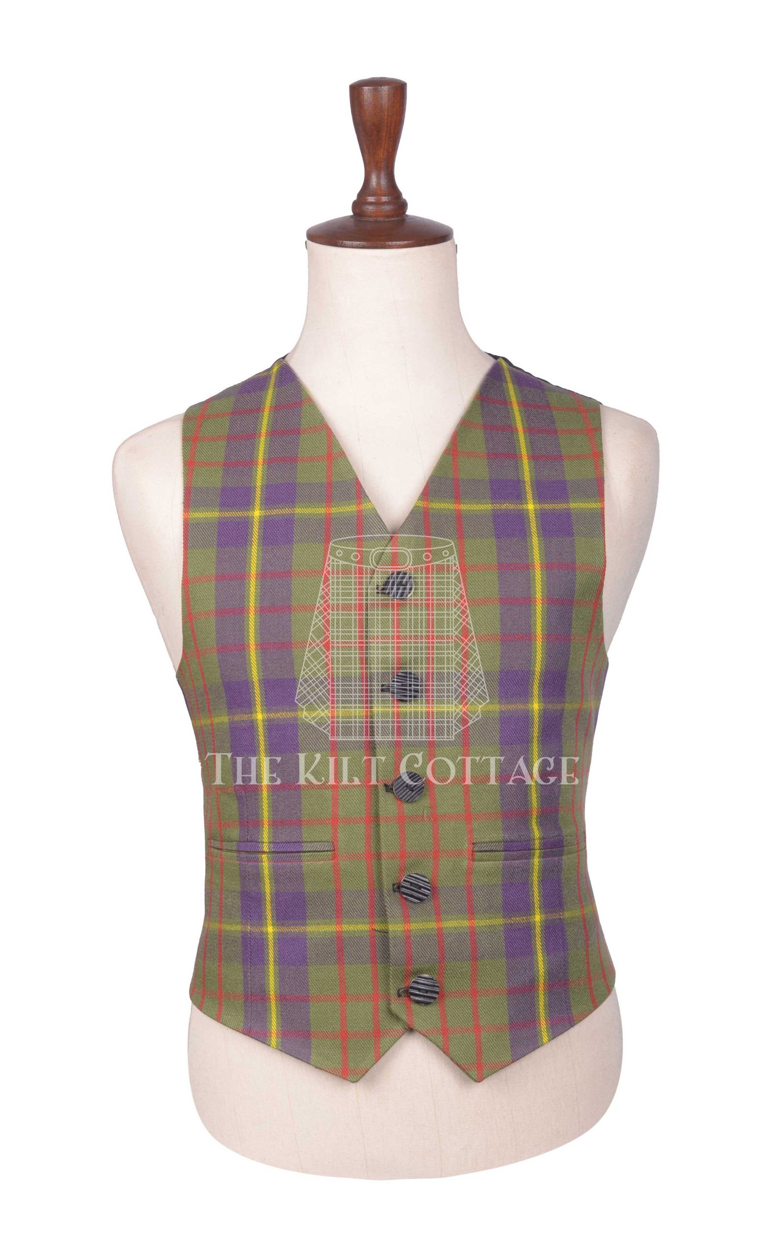 Cameron Hunting Ancient Tartan Argyll Jacket and Waistcoat (9)