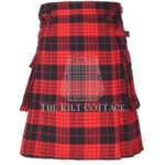 Cameron Red & Black Tartan Utility Kilt