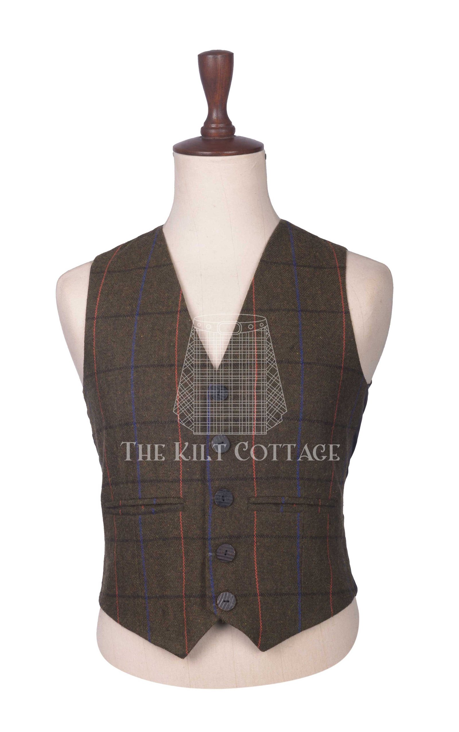 Country Brown Tweed Argyll Jackets and Waistcoat (4)