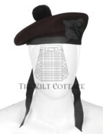 Dark Maroon Plain Balmoral Cap