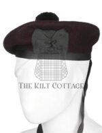 Dark Maroon Plain Balmoral Cap