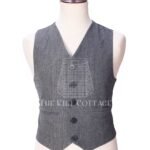 Gray Tweed 5 Buttons Argyll Waistcoat