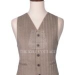 Khaki Sand Tweed Argyll Waistcoat