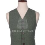 Lovat Green Melton Wool Argyll Waistcoat
