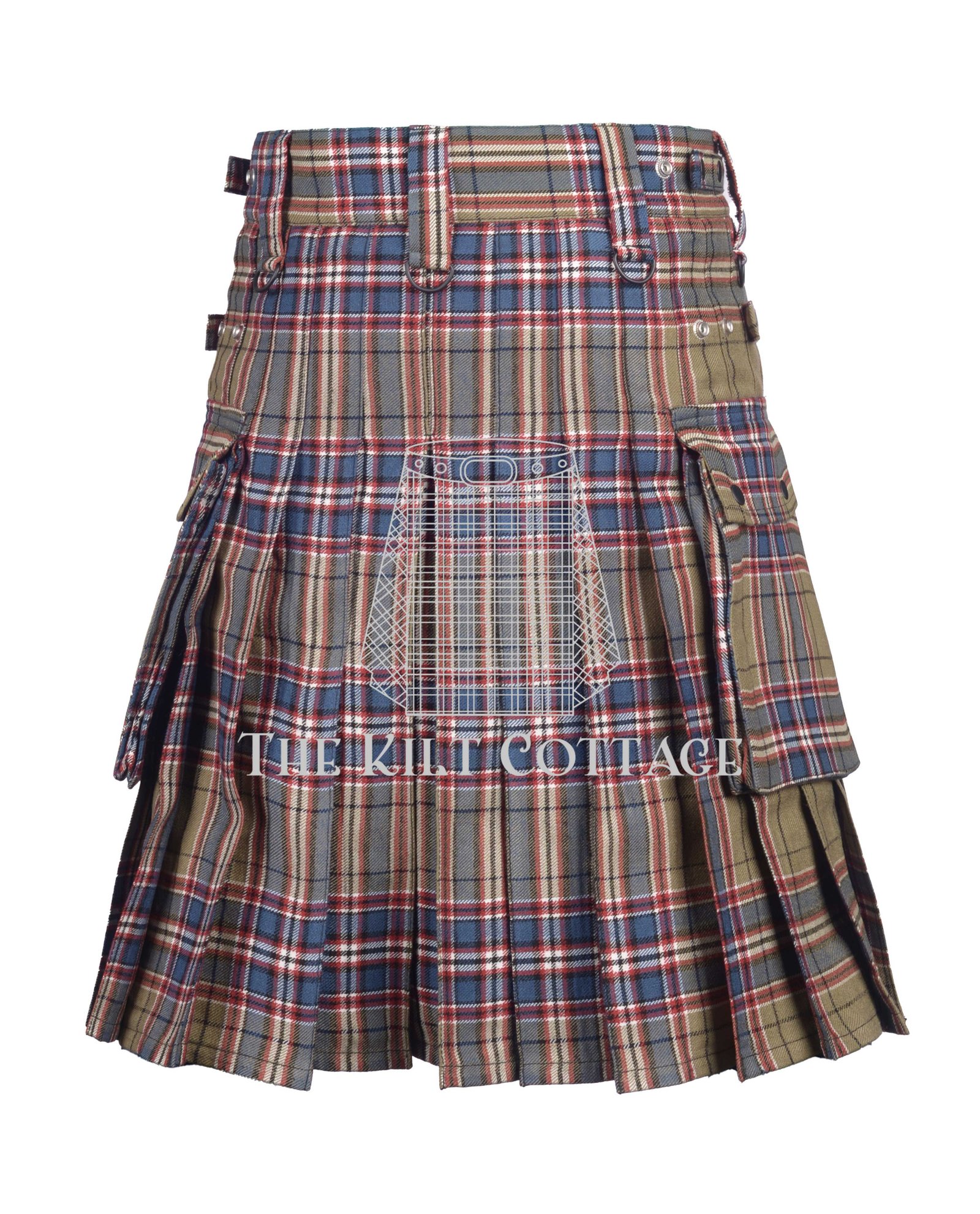 Macfarlane Hunting Ancient Weathered Tartan Utility Kilt