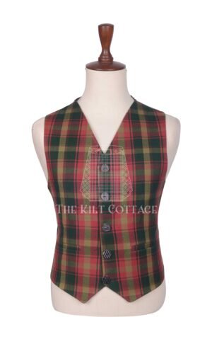 Maple Leaf Tartan Argyll Waistcoat
