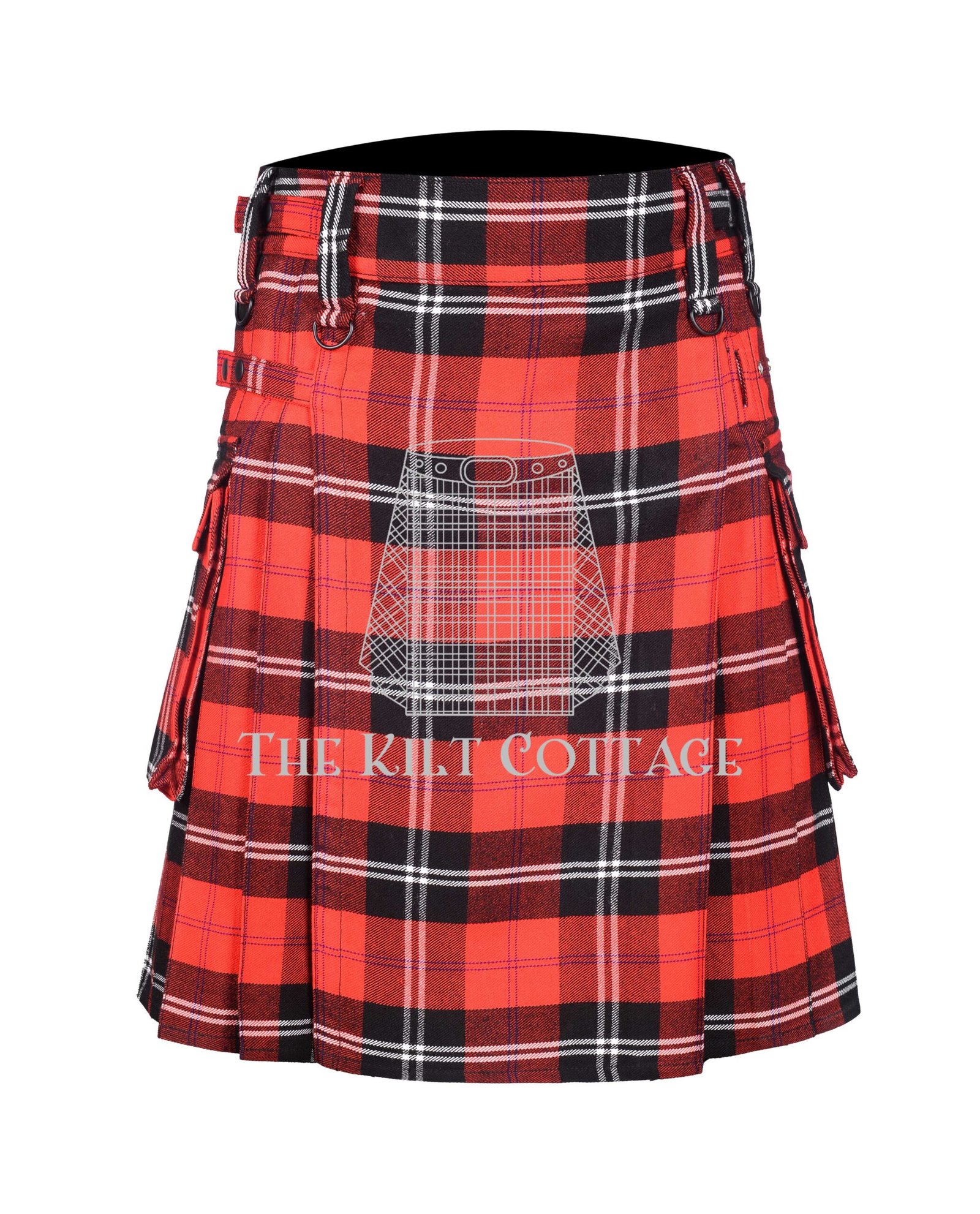 Ramsay Red Tartan Utility Kilt