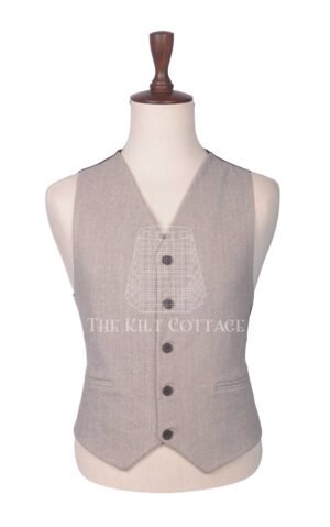 Rose Gold Tweed Argyll Waistcoat