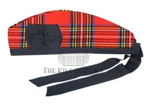 Royal Stewart Tartan Glengarry Cap