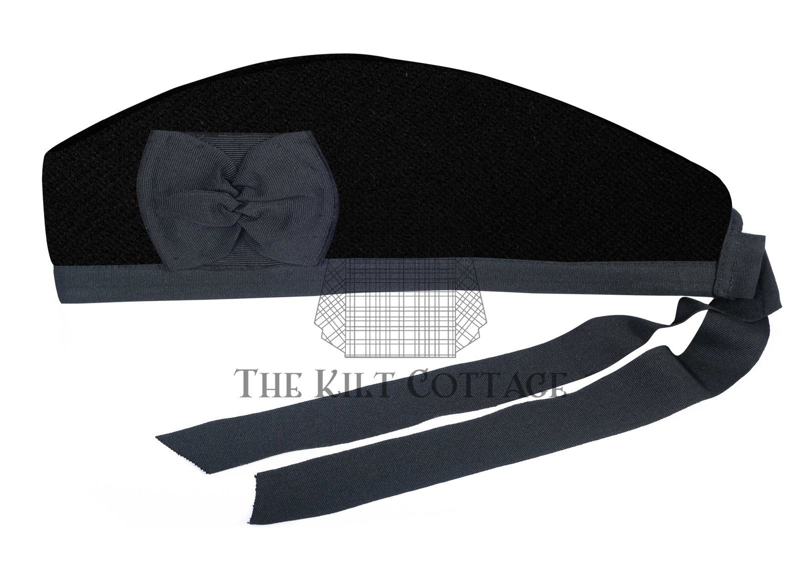 Solid Black Solid Black Tartan Glengarry Cap