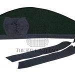 Solid Green Tartan Glengarry Cap