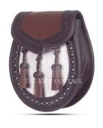 Brown Leather White Hunting Sporran