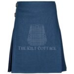 Smoking Blue Wool 8 Yard Kilt