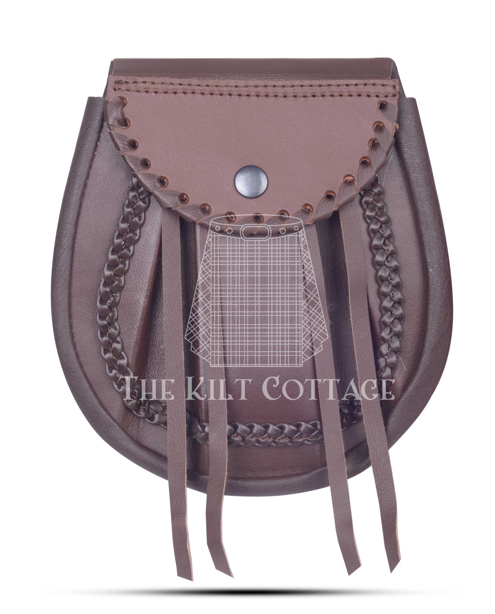 Brown Leather Medieval Style Hunting Sporran Brown Leather Medieval Style Hunting Sporran