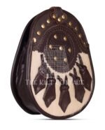 Brown Leather White Hunting Style Sporran