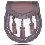 Brown Leather White Hunting Sporran