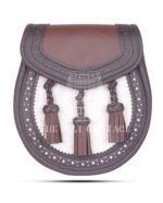 Brown Leather White Hunting Sporran