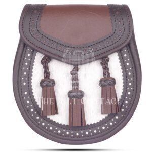 Brown Leather White Hunting Sporran