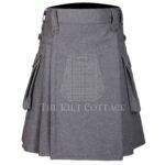 Gray Wool Utility Kilt