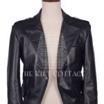 Black Leather Prince Charlie Jacket