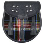 Black Stewart Tartan Sporran