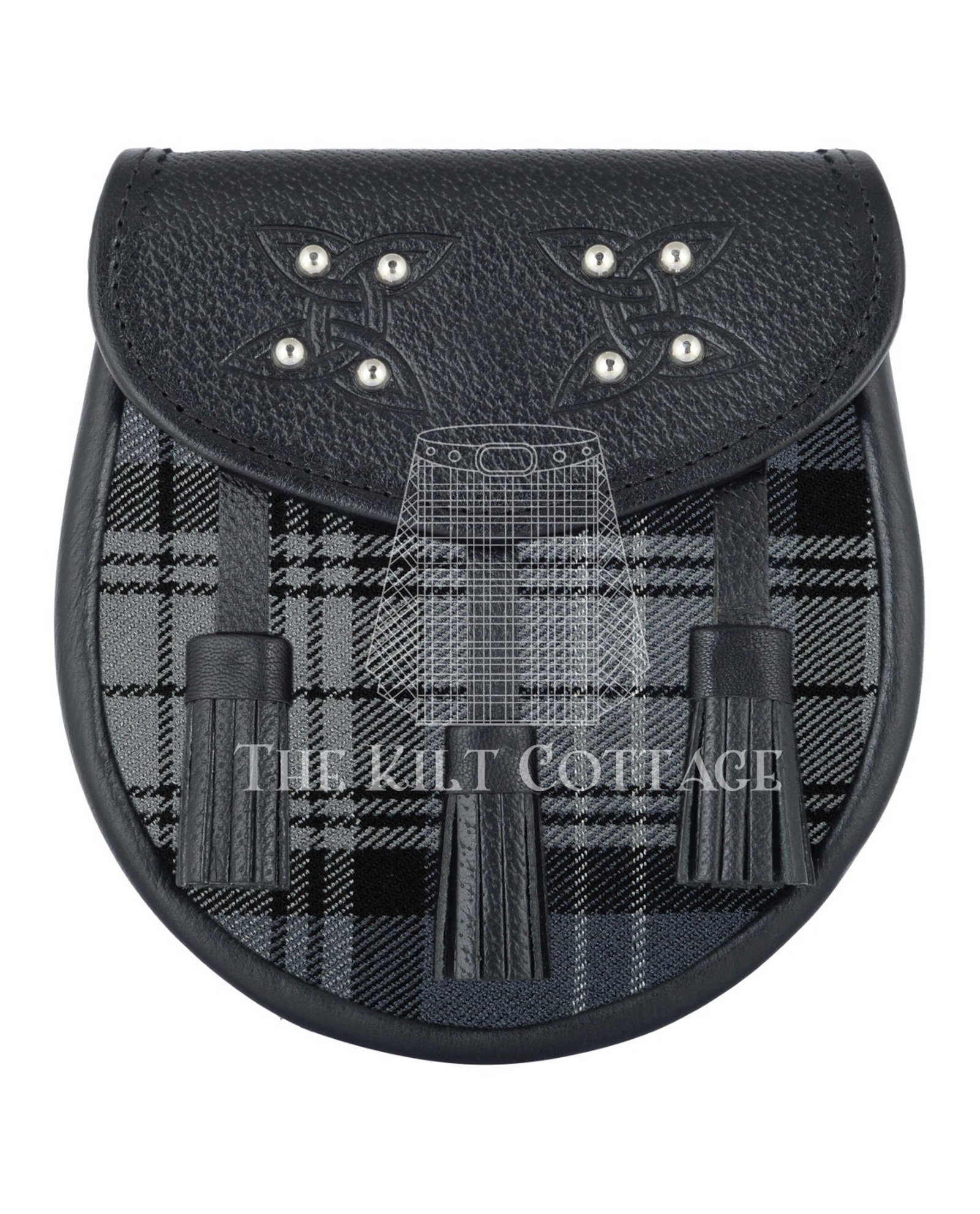 Hamilton-Grey Tartan Sporran