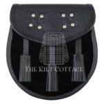 Solid Black Tartan Sporran