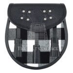 White Black Rob Roy Tartan Sporran