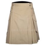 Khaki Cotton Utility Kilt