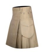 Khaki Cotton Utility Kilt
