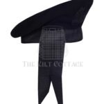 Black Wool Plain Balmoral Cap