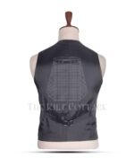 Black Wool Argyll Vest
