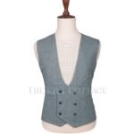 Lovat Blue Tweed Double Breasted Kilt Waistcoat