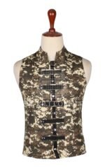 Digital Camo Punk Rock Gothic Vest