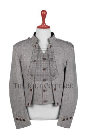 Men's outfit Gray Tweed Jackets And Vest